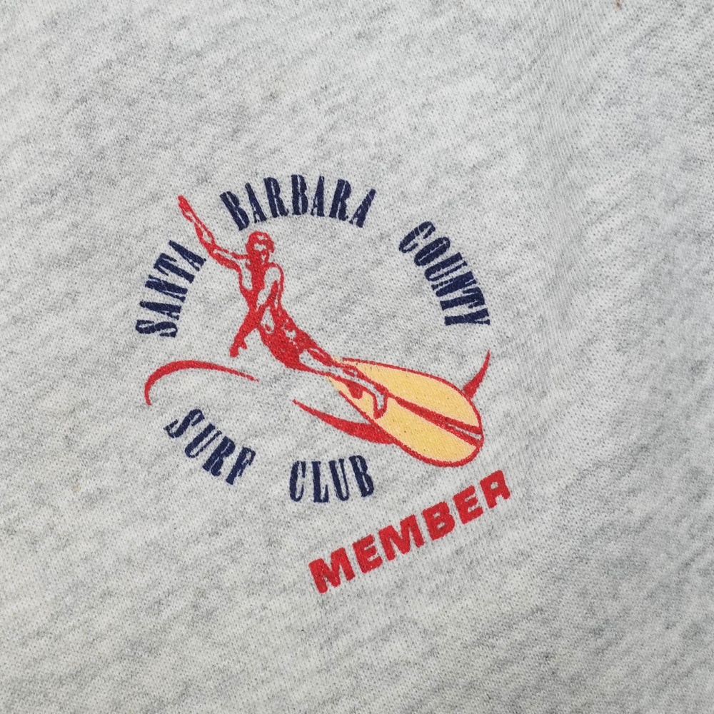 Rare True Vintage 90's Santa Barbara Surf Club Member California Sweatshirt - Picture 8 of 8